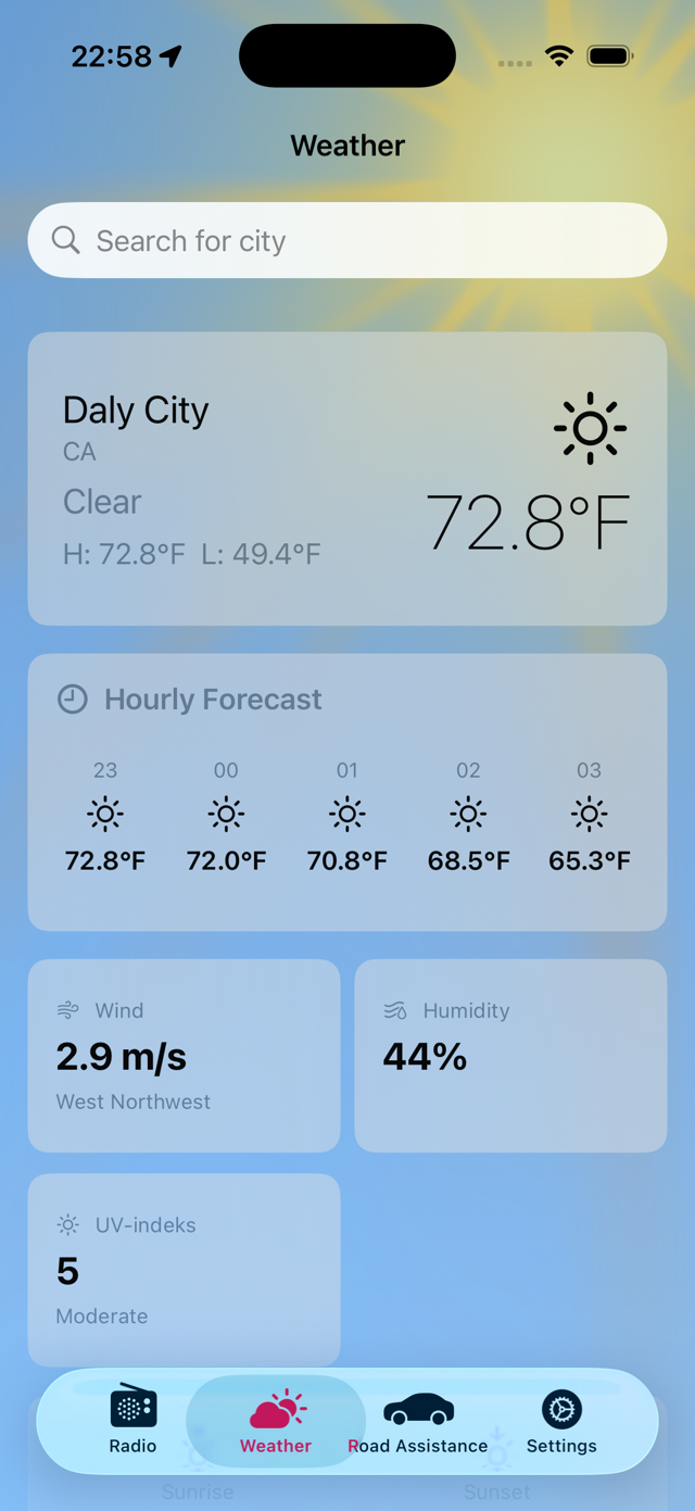 Weather along your route
